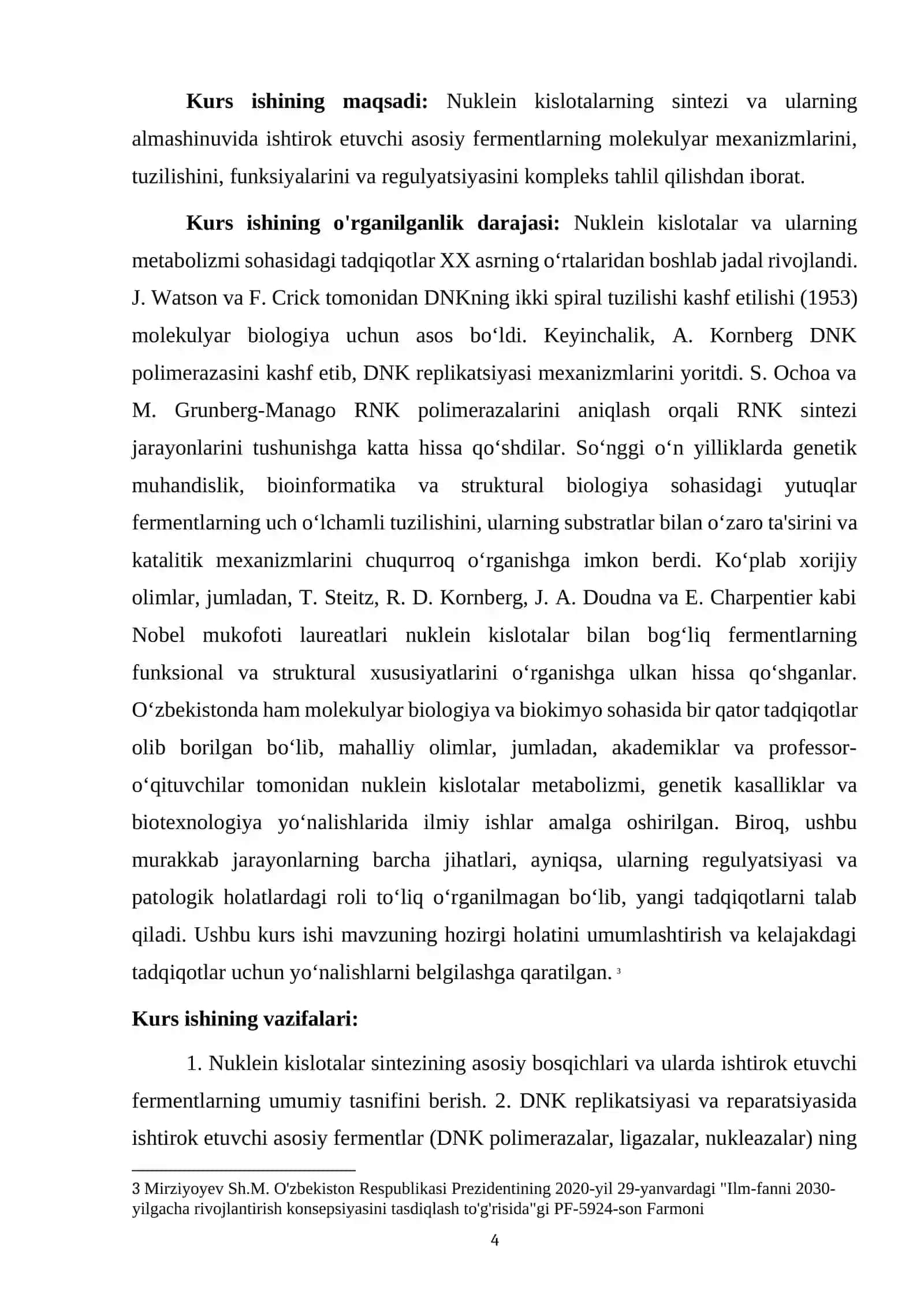 NUKLEIN KISLOTALAR SINTEZI VA ALMASHINUVINING MOLEKULYAR ASOSLARI 4