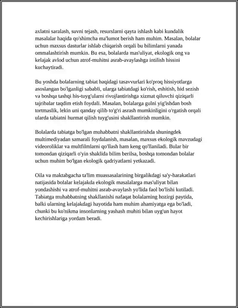 MAKTABGA SHEKEMGI YOSHDAGI BOLALARNING EKOLOGIK TARBIYASI 4