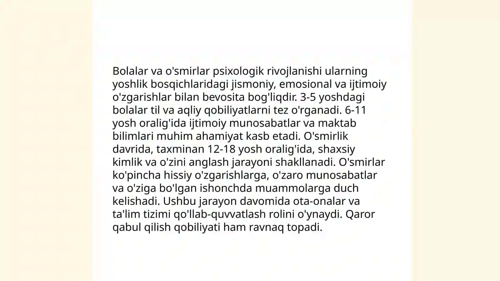 Yosh va pedagogik psixologiya fanining tadqiqot sohasi va muammolari 4
