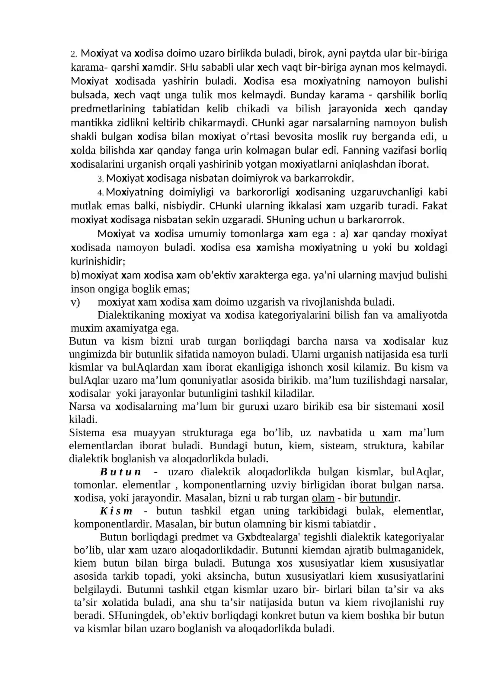 Rivojlanish falsafasi. Rivojlanishning umumiy qonun va kategoriyalari 4