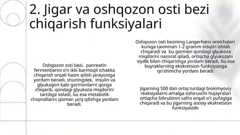Ayirish tizimiga kiruvchi azolarining tuzilishi fiziologiyasi 4