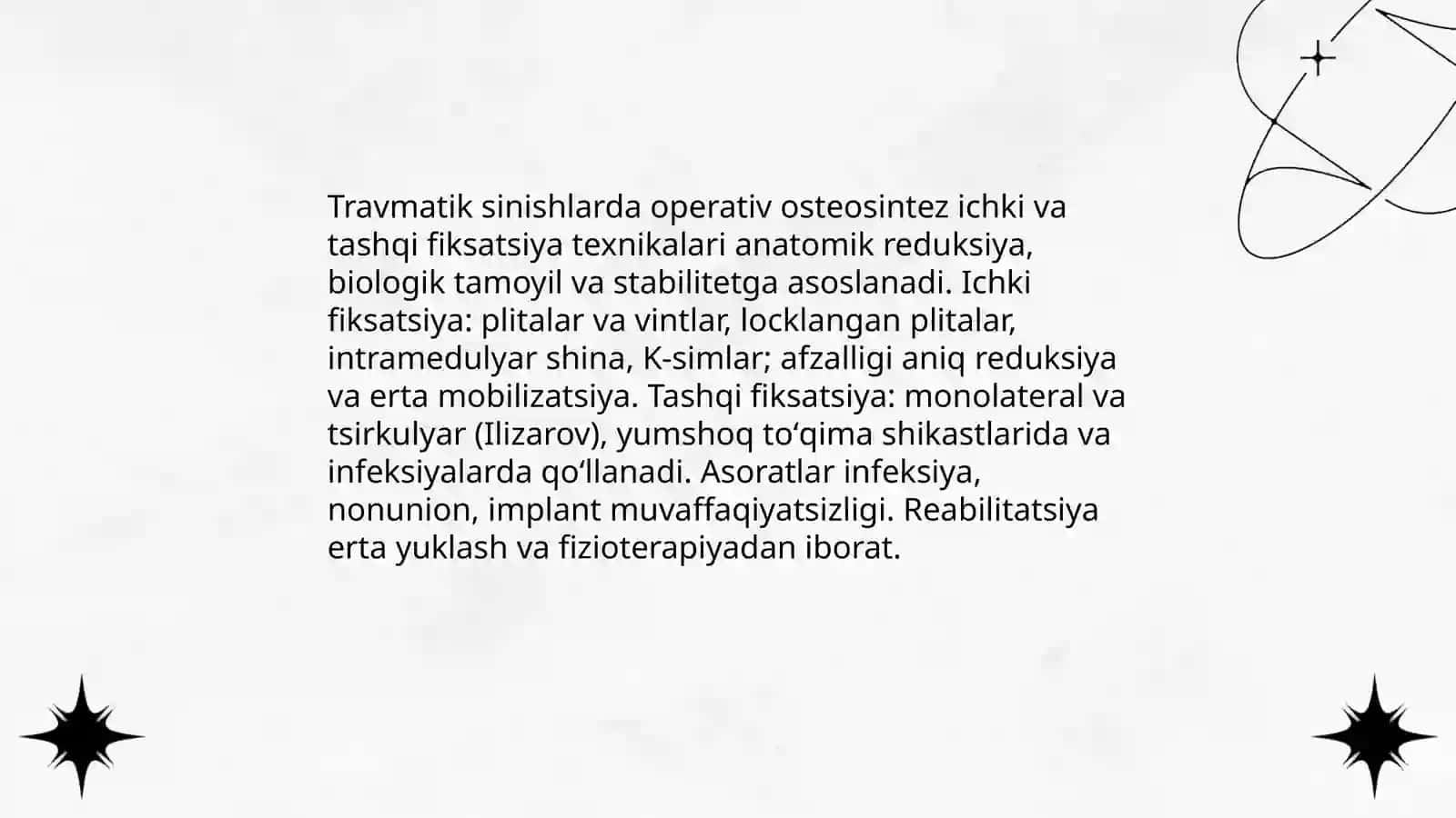 Travmatologik va Ortopedik Bemorlarni Davolash 4