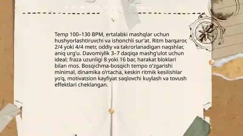 Musiqaviy -ritmik harakatlar.Ertalabki gimnastikani musiqa ostida oʼtish 4