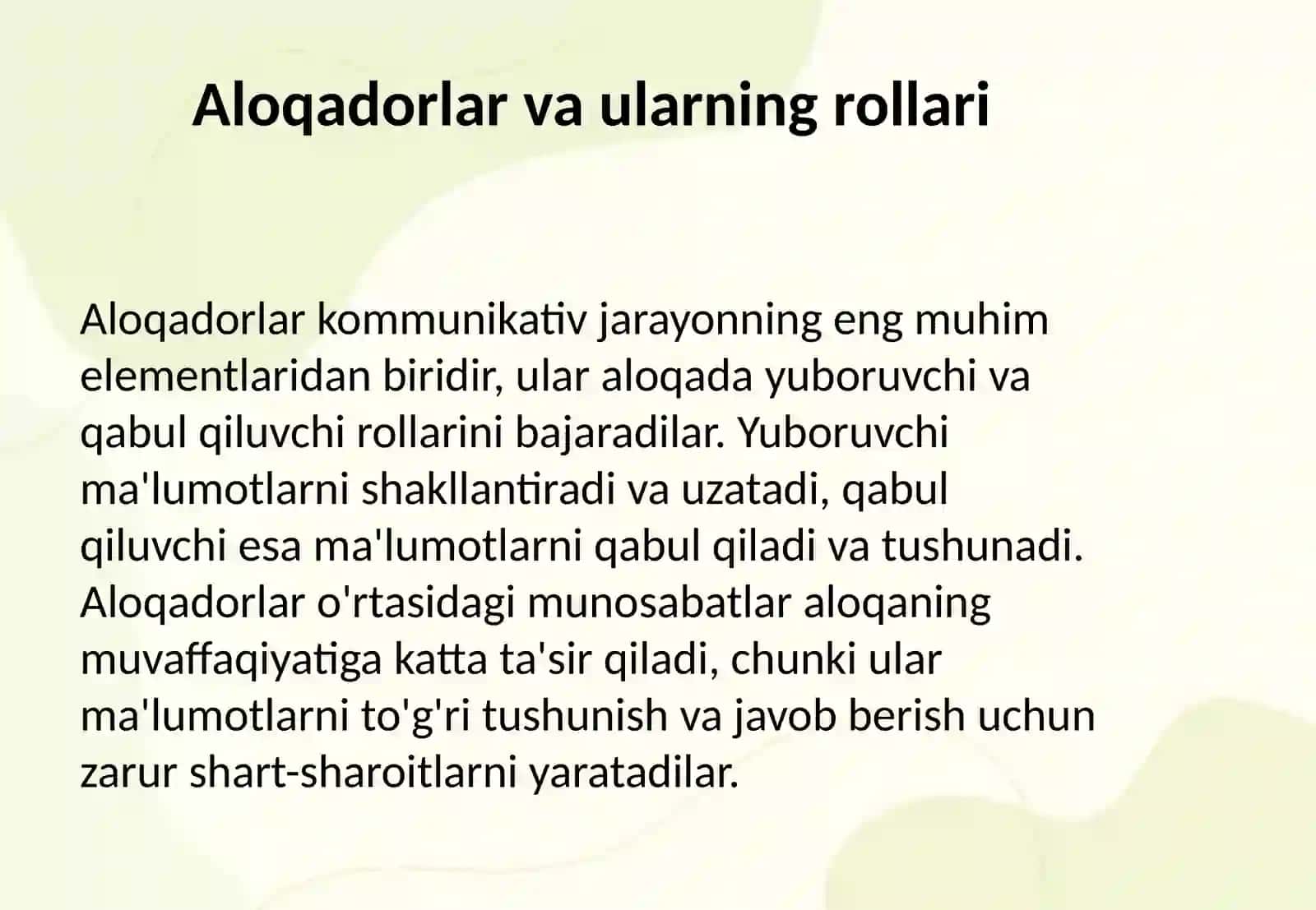 Kommunikativ jarayonlar va ularning elementlari 4
