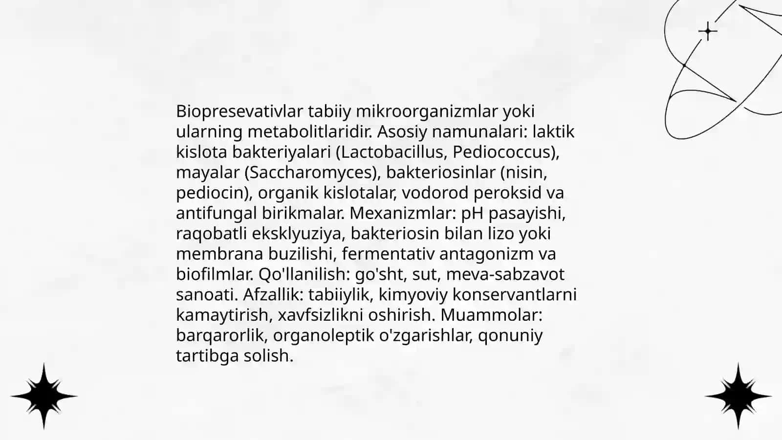 Sanoatda organik xomashyoni biologik konservatsiya 4