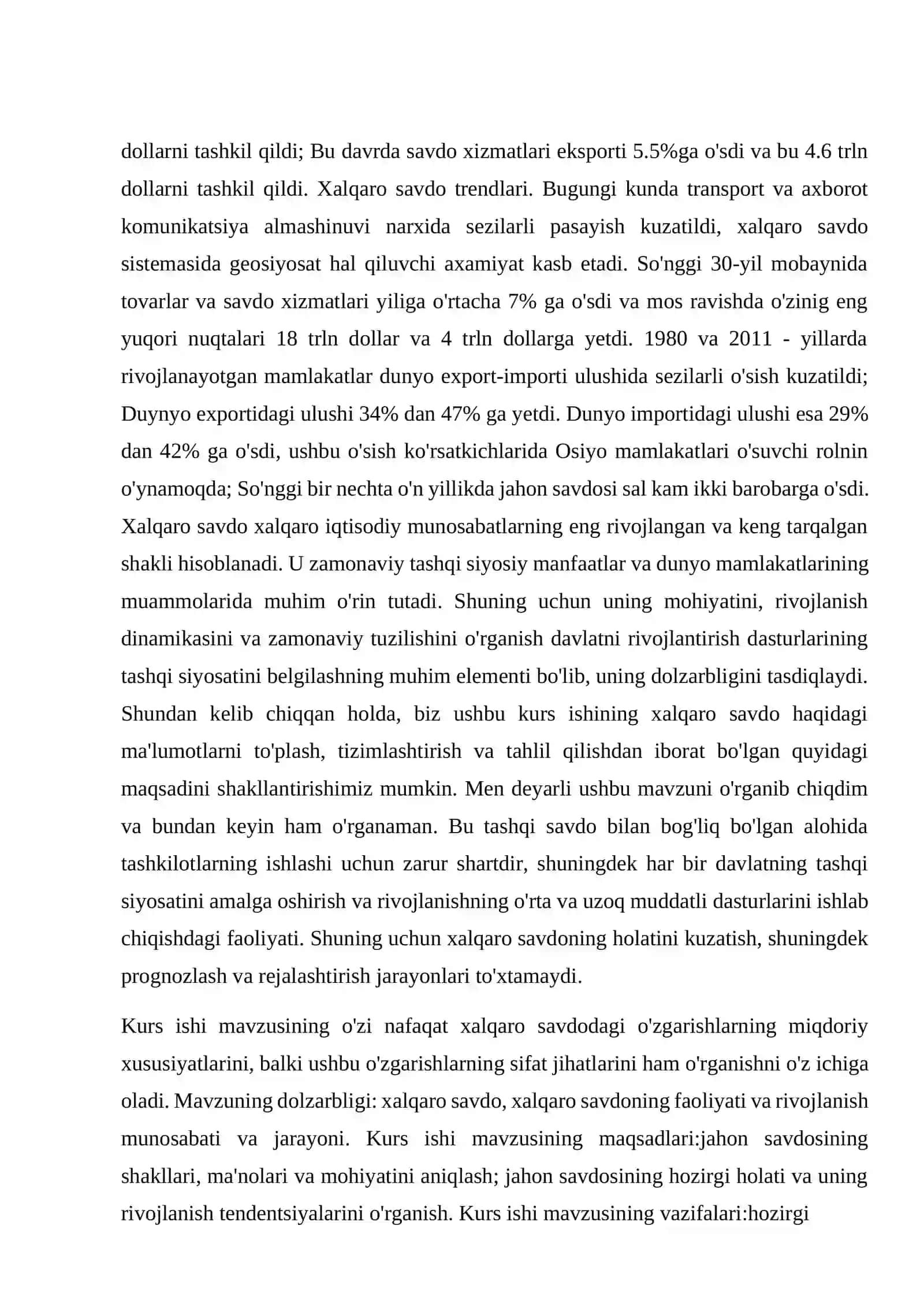 Tarmoqlar iqtisodiyoti KAFEDRASI - KURS ISHI 4