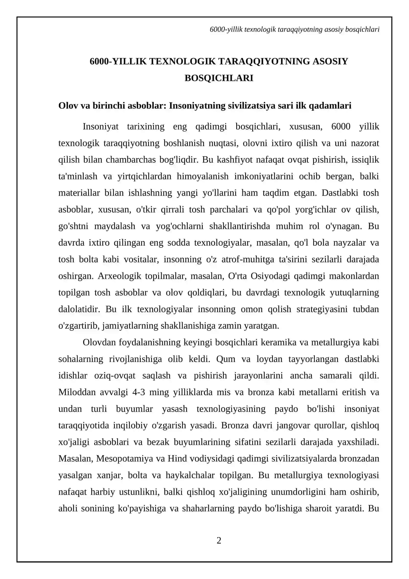 6000-yillik texnologik taraqqiyotning asosiy bosqichlari 4