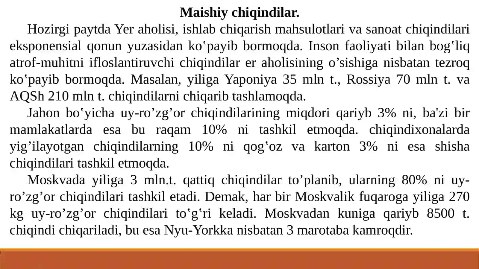 CHIQINDILARNI HOSIL BO’LISH MANBALARI VA SABABLARI, ULARNING SINFLANISHI 4