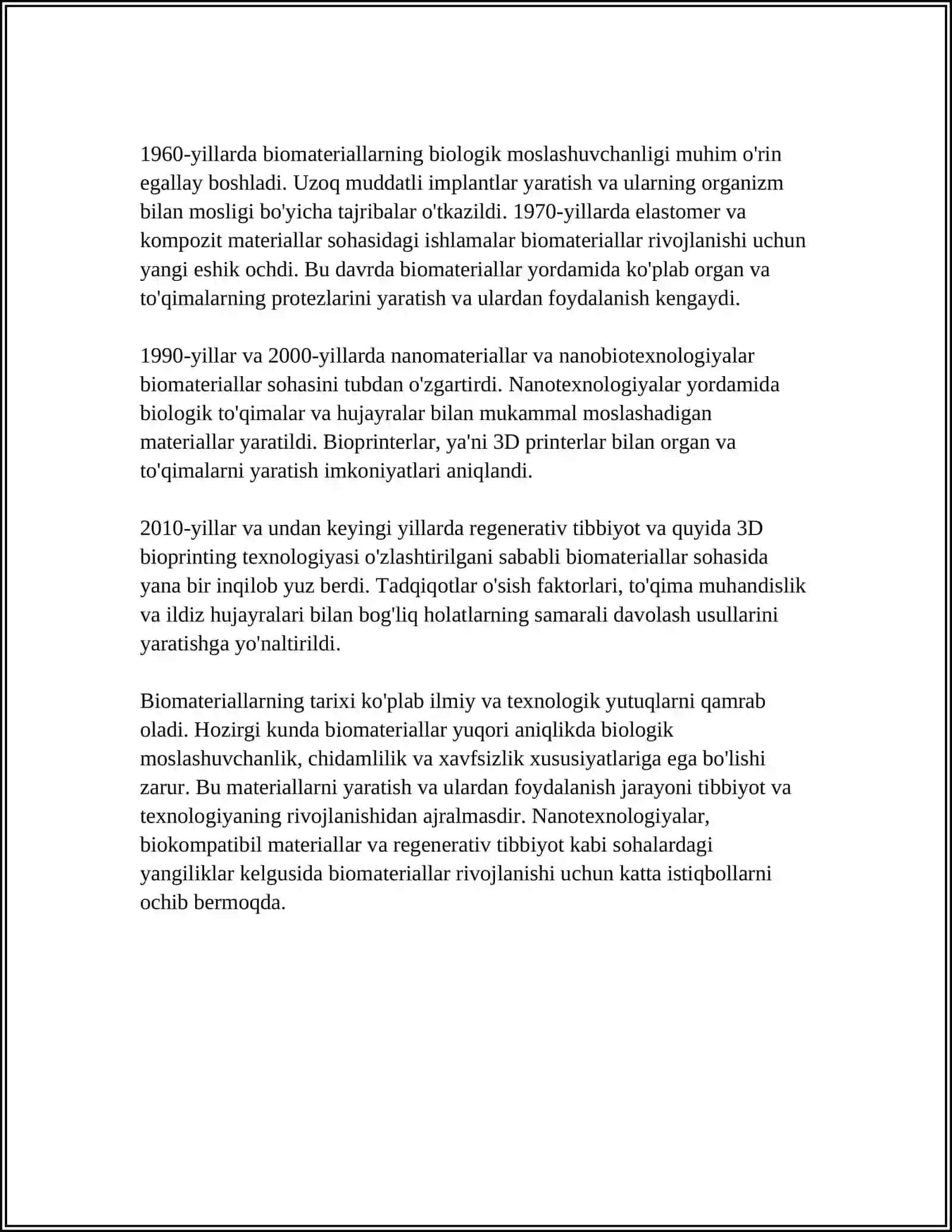 BIOMATERIALLAR HAQIDA UMUMIY MA'LUMOT 4