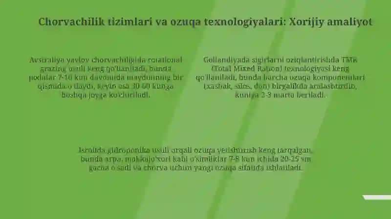 Xorijiy tajriba: Chorvachilikning rivojlanish tarixi va zamonaviy texnologiyalari 4