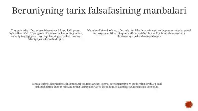 Beruniy. Tarix Falsafasi 4