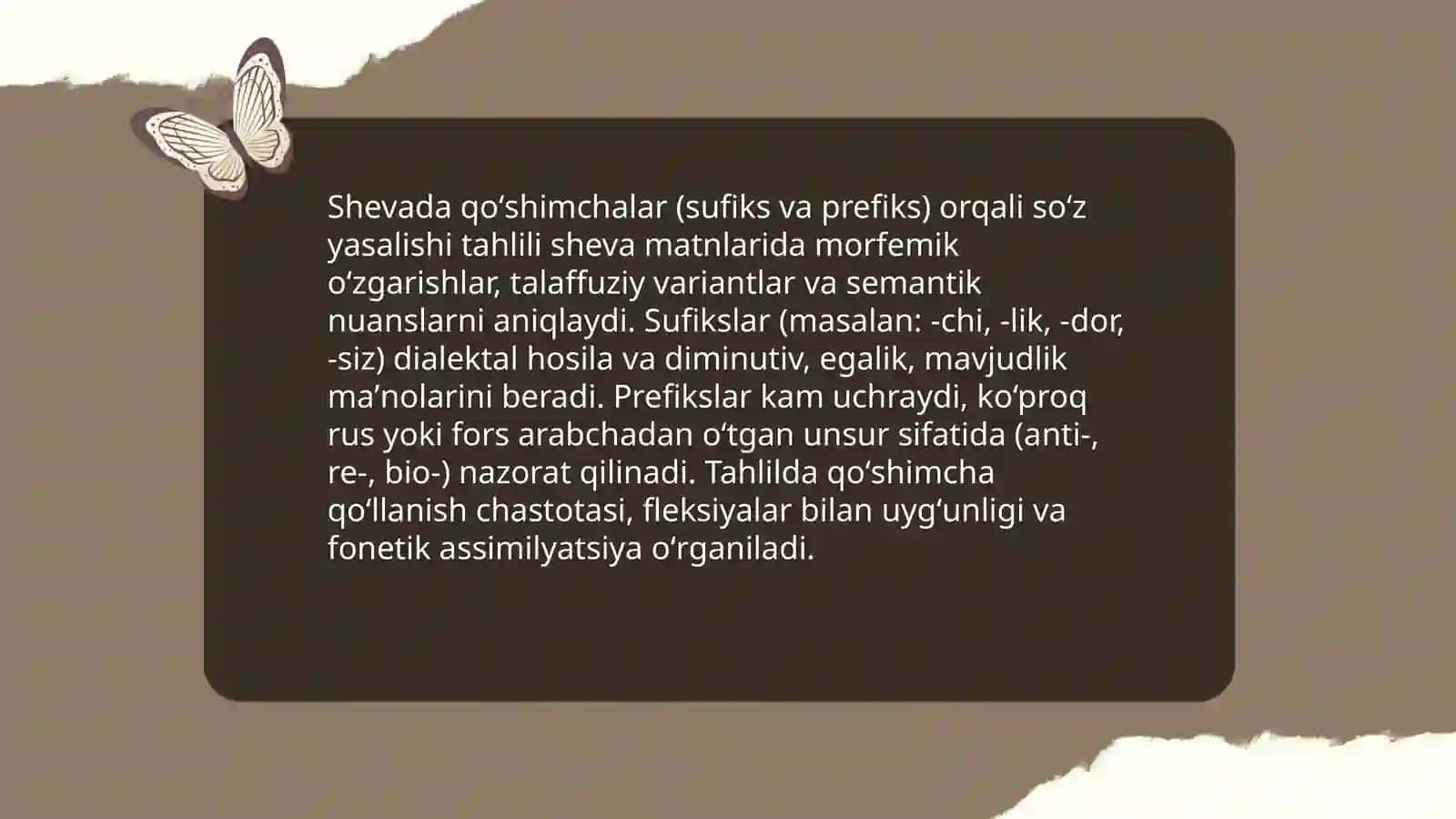 Sheva matnlarida soʻz yasalishi tahlili 4