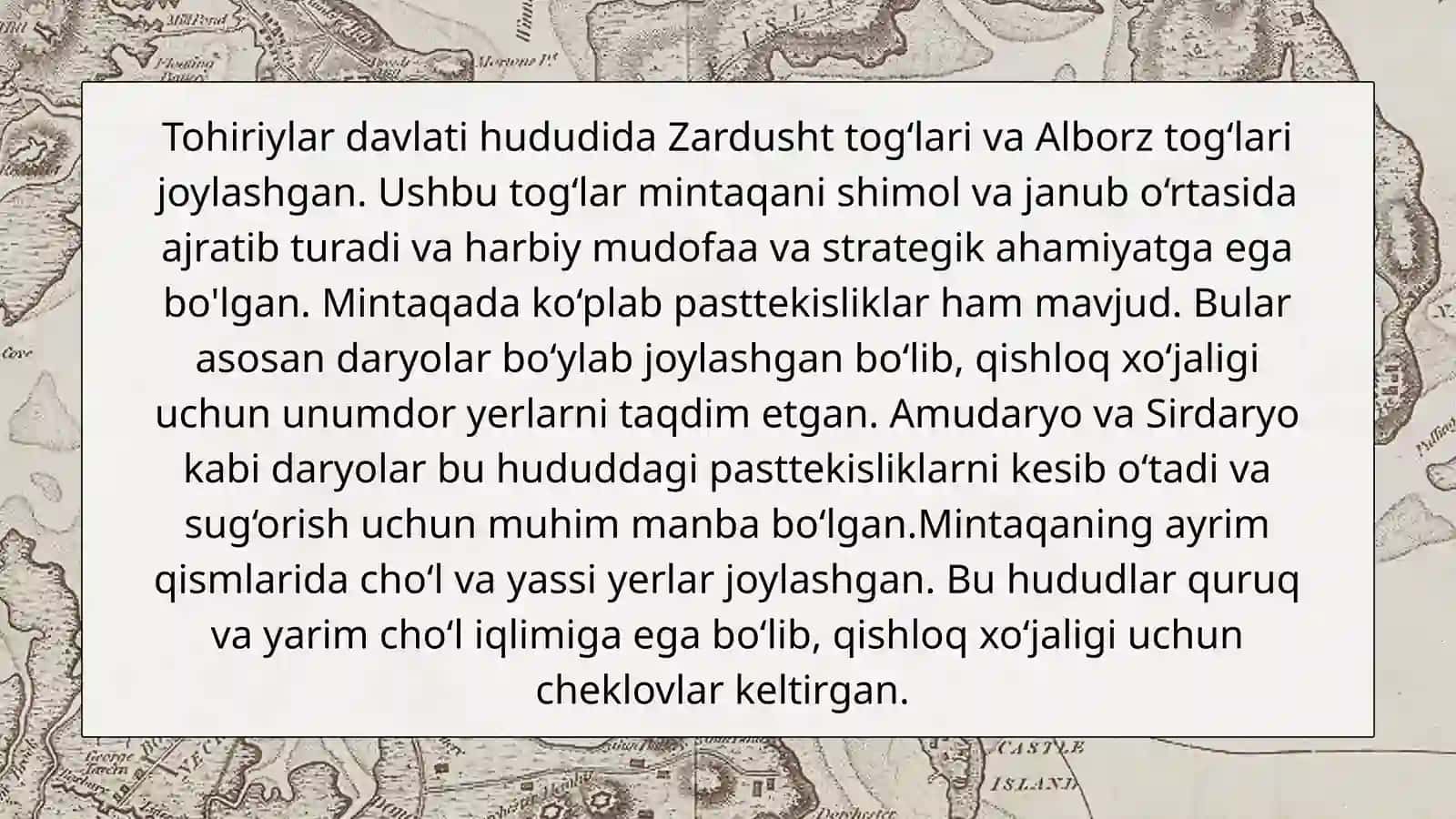 Tohiriylar davri tarixiy geografiyasi 4