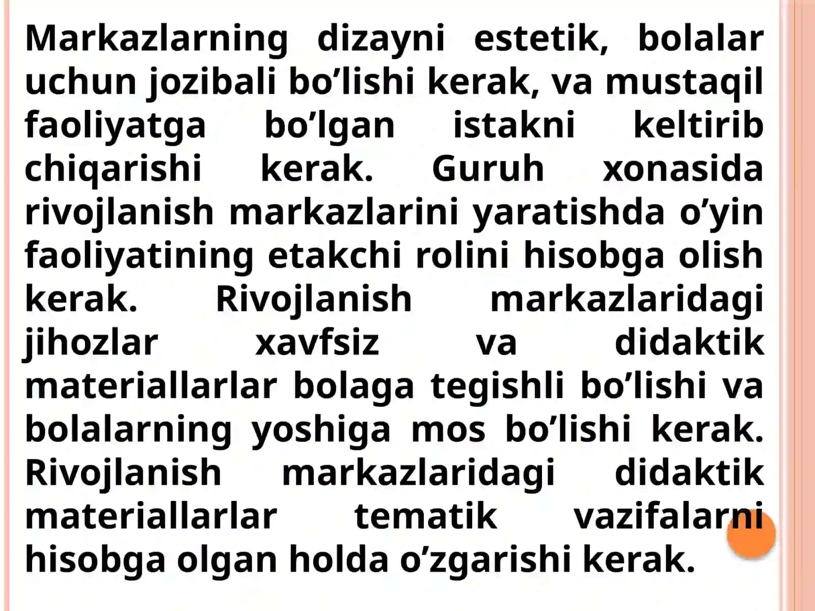 Rivojlantiruvchi muhitni tashkil qilish 4