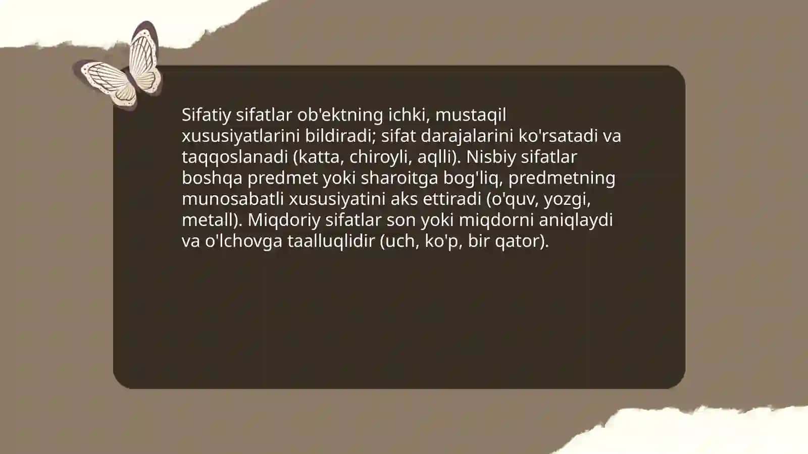 Sifat so'z turkumi 4