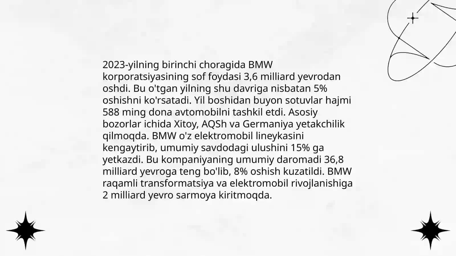 BMW korxonasining moliyaviy natijalari 4