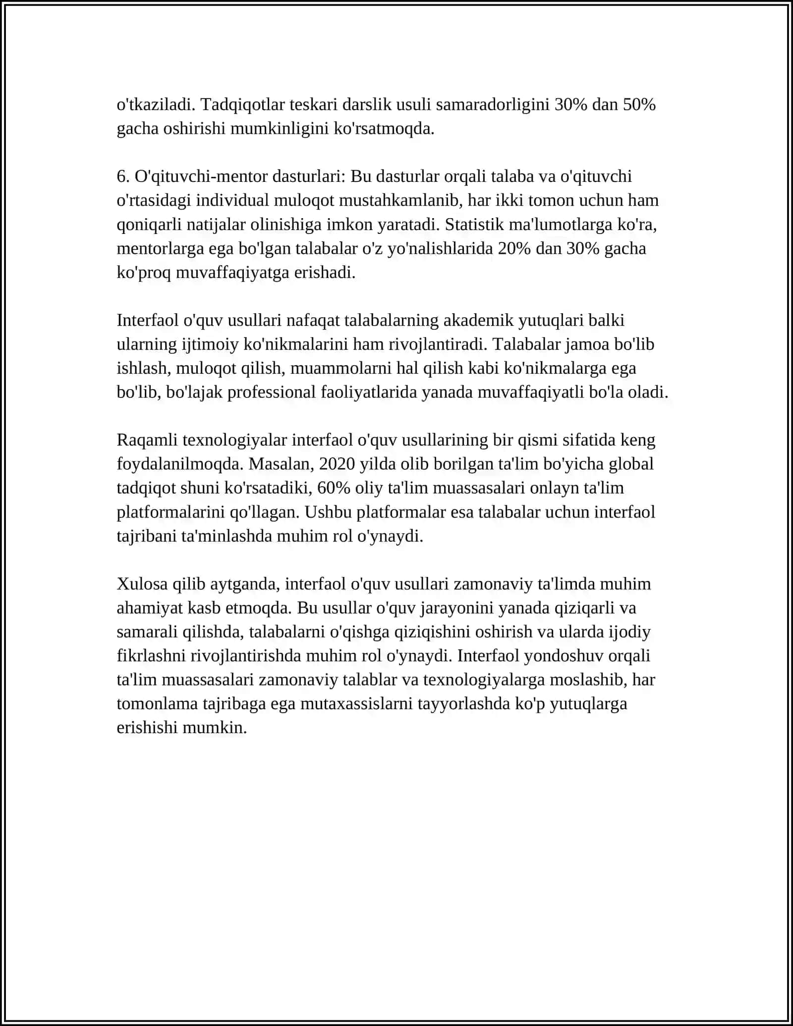 XORIJIY TIL DARSLARIDA YANGI PEDAGOGIK TEXNOLOGIYALARDAN FOYDALANISH 4