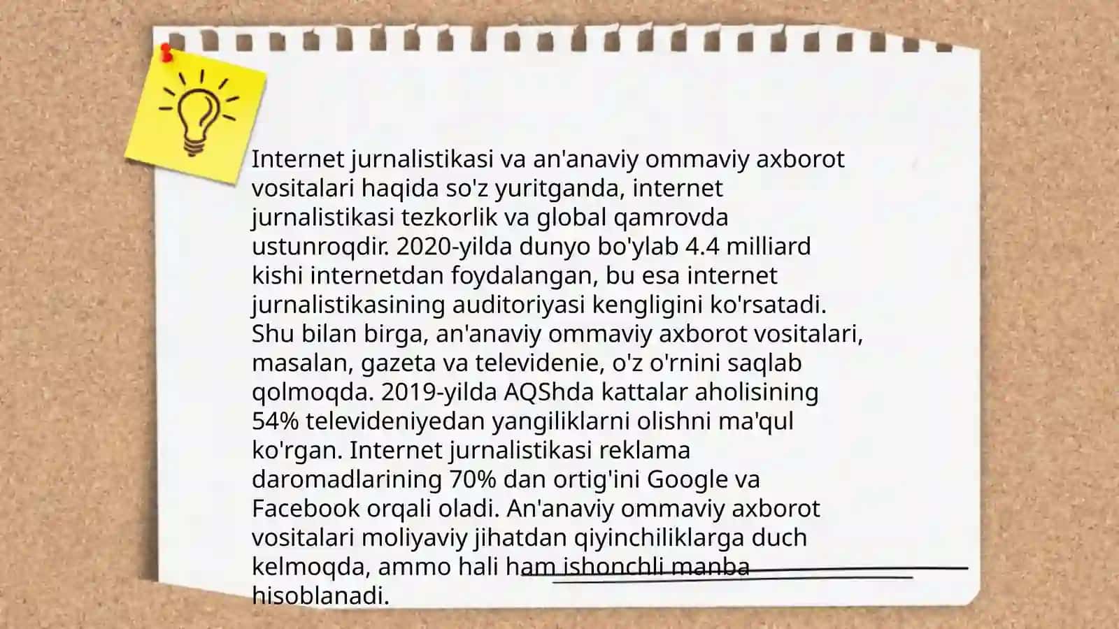 Media maydon tuzilishi va Internet jurnalistikasida raqobat muhiti 4