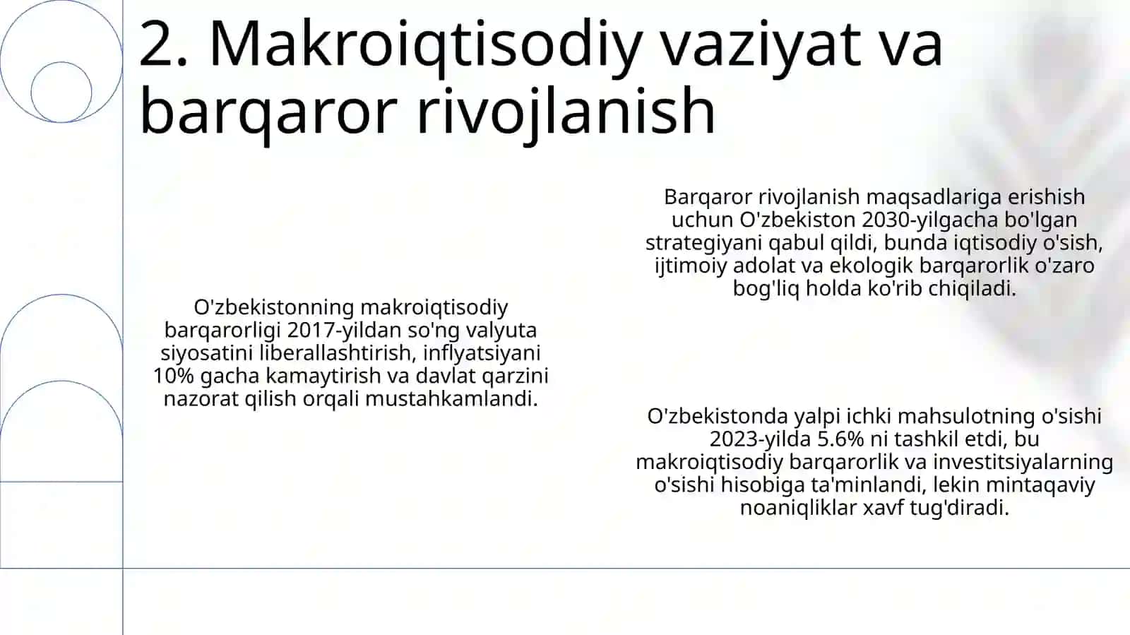Õzbekiston õtish iqtisodiyotidagi mamlakat 4