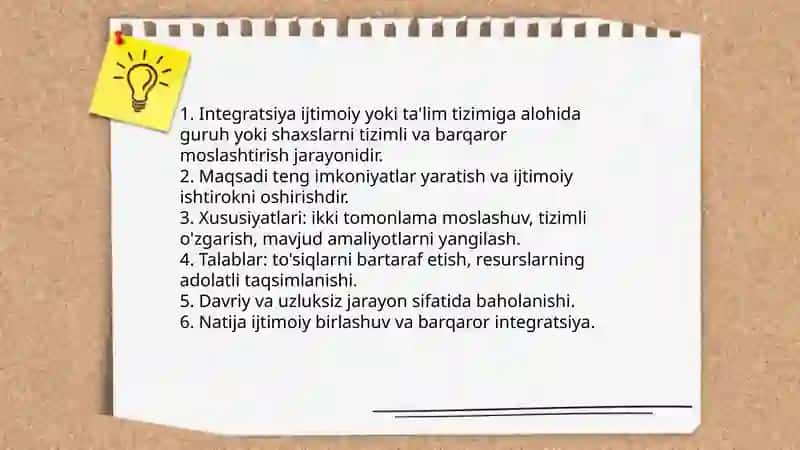 Inklyuziya, integratsiya, eksklyuziya va segretsiya tushunchalarini mazmuni va ularning bir-biridan farqi 4