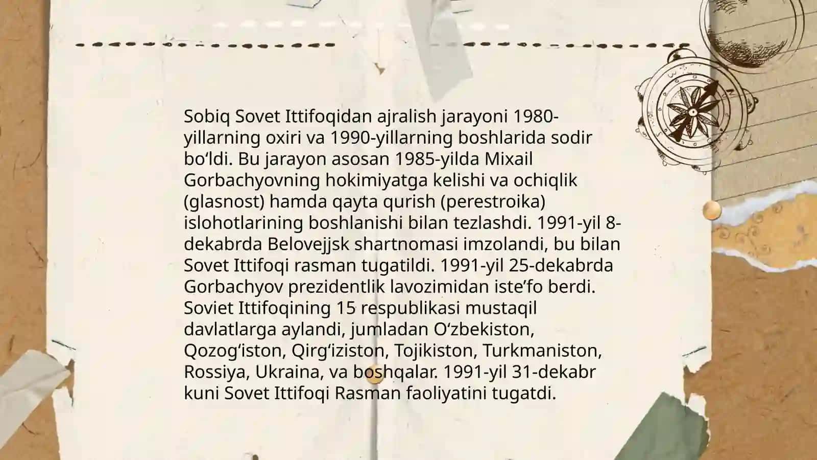 Mustaqil Òzbekiston Respublikasi tashkil topishining tarixi ahamiyati 4