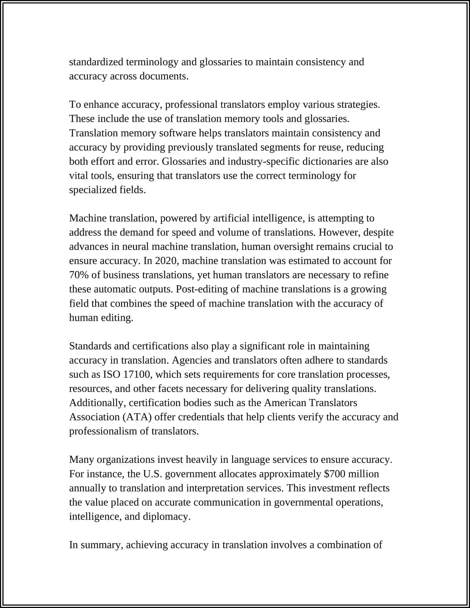 TRANSLATION QUALITY ASSESSMENT 4
