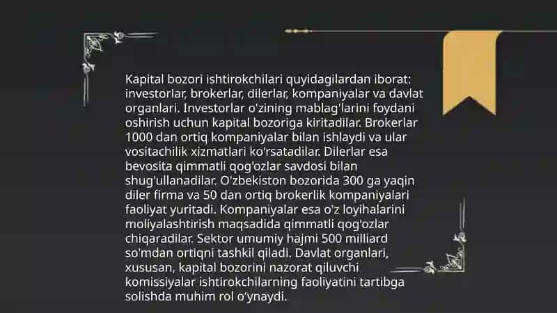 Kapital qo‘yilmalar va kapital bozori 4