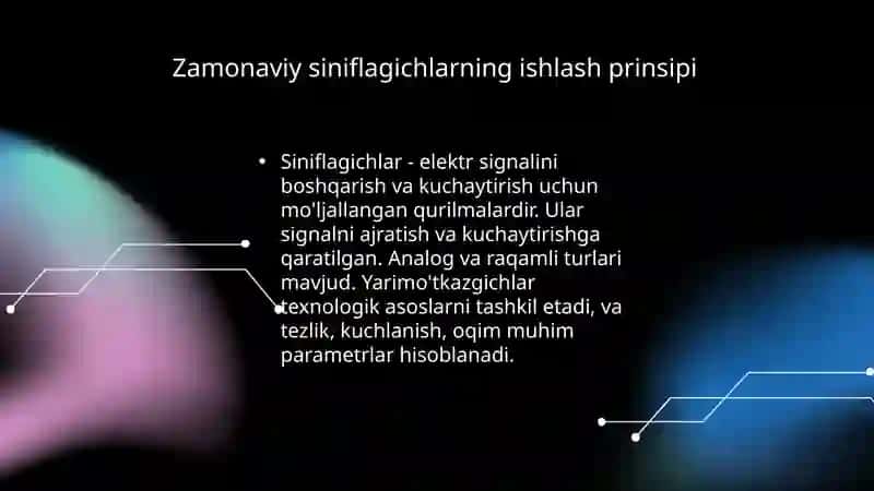 Zamonaviy siniflagichlar va ularning ishlash prinsipi 4