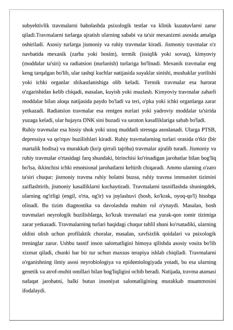 Travmalar haqida tushuncha 4