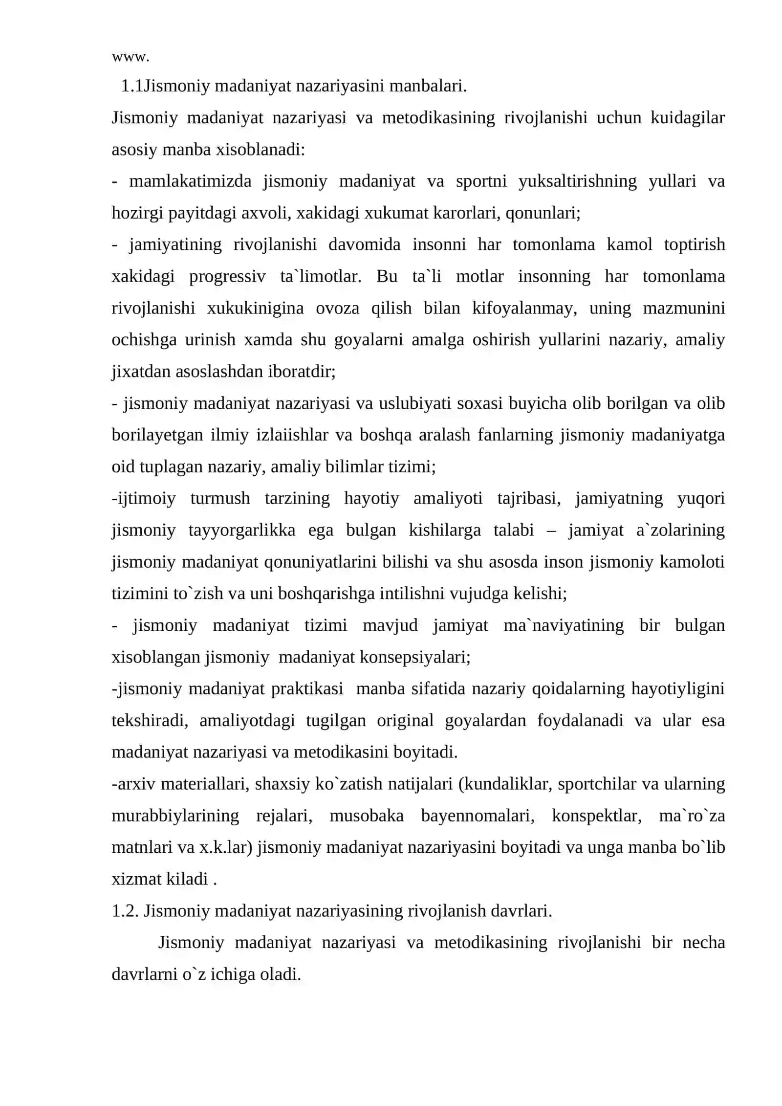 Jismoniy madaniyat nazariyasi va metodikasi faniga kirish 4