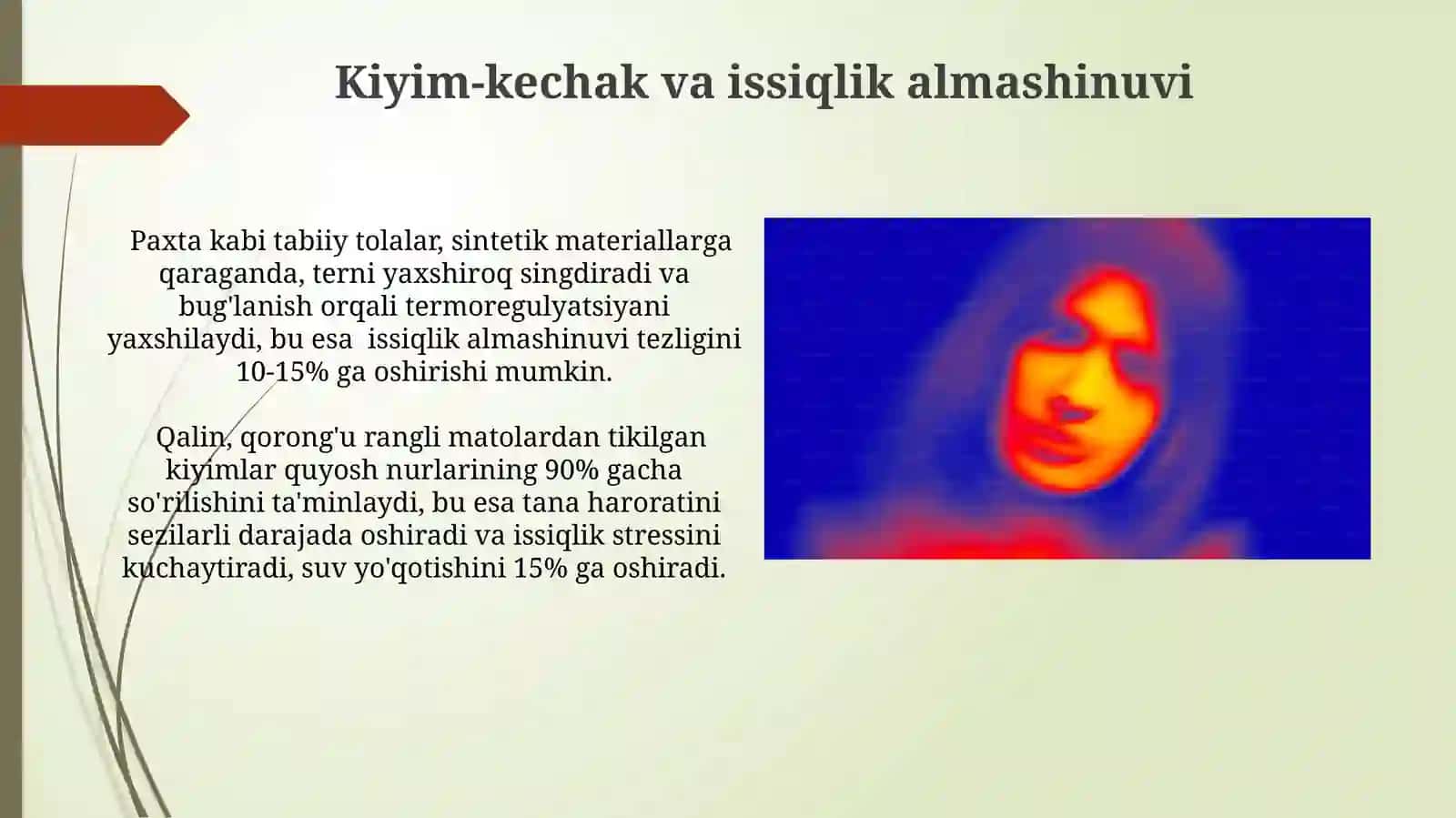 Issiq iqlim sharoyitida isiqlik almashinuvi 4