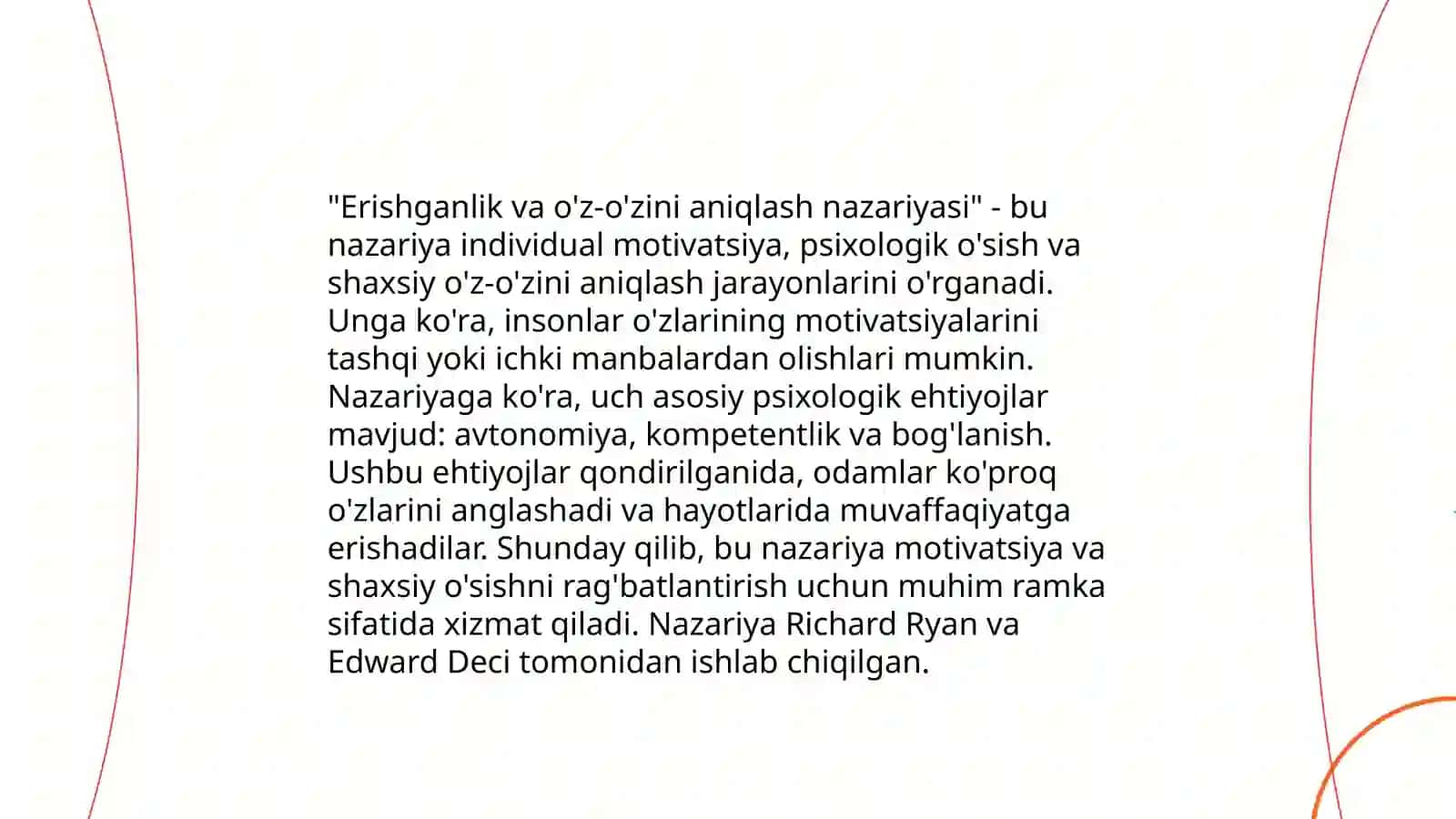 Erishganlik motivatsiyasini o'rganish metodikalari 4