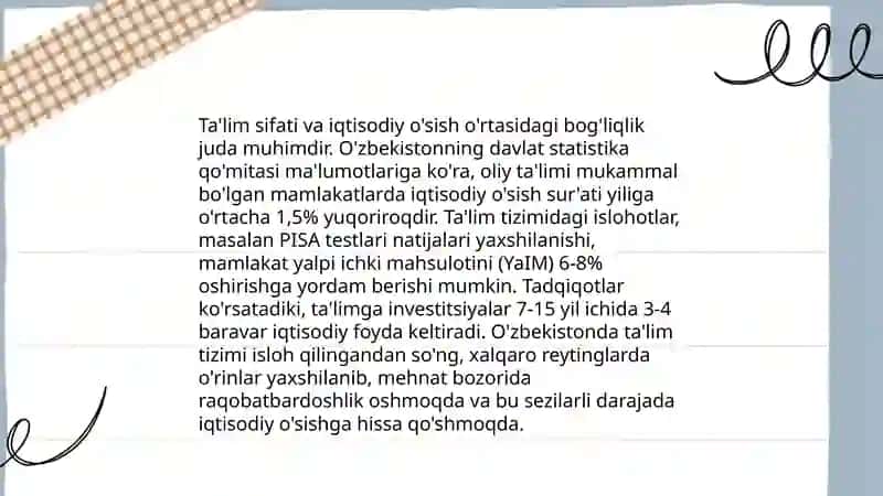 Ilmiy va ta'lim salohiyati iqtisodiy rivojlanish omili 4