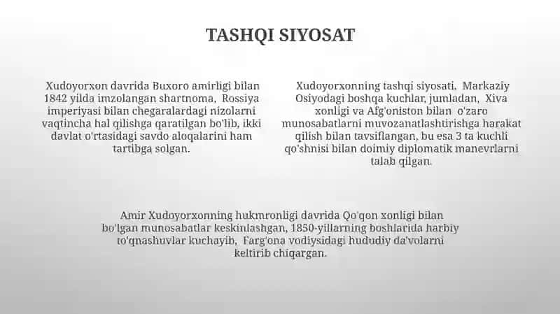 Xudoyorxonning hokimiyatdagi birinchi davri, taxtga kelishi va olib borgan siyosati 4