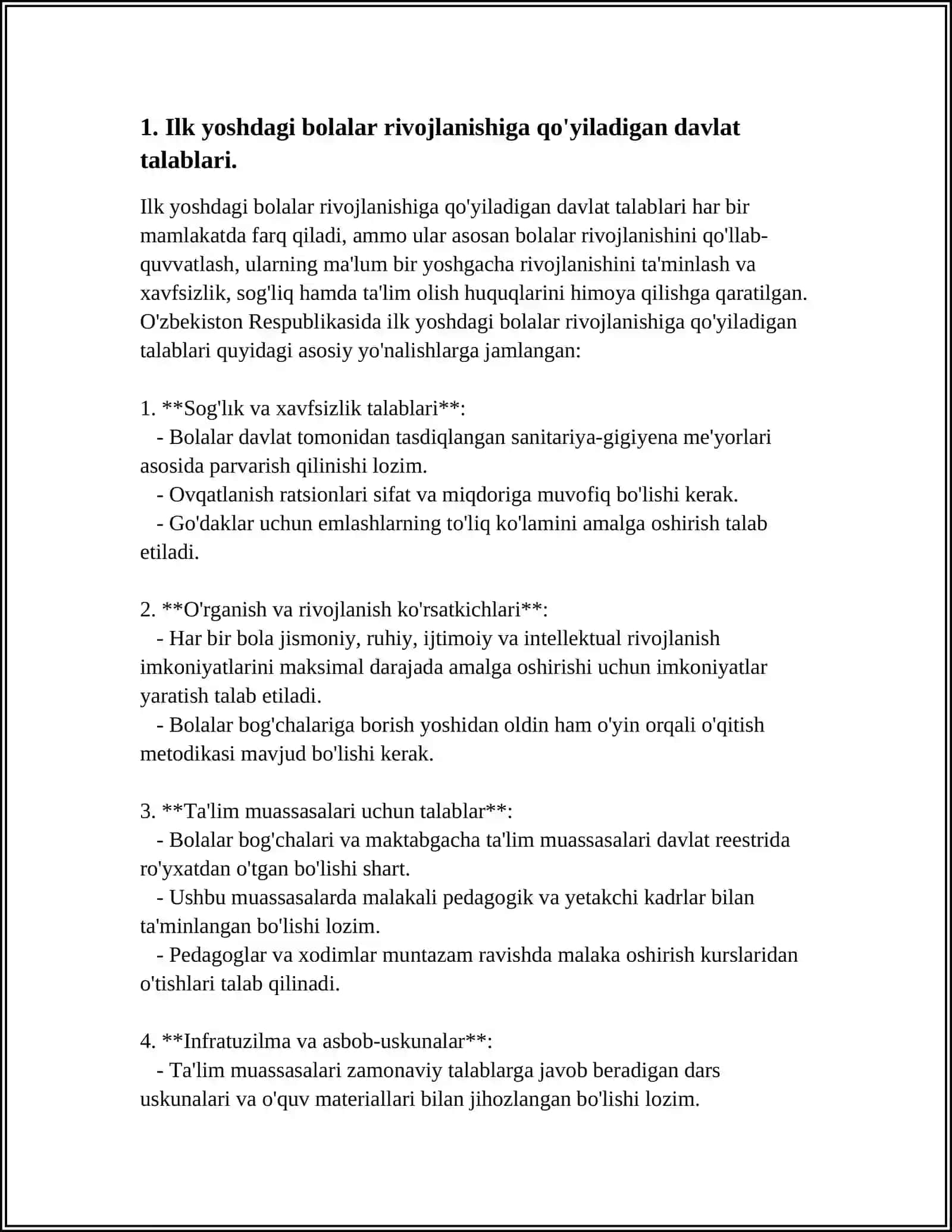 DAVALT TALABLARI VA TA'LIM JARAYONINI TASHKIL ETISHDAGI AHAMIYATI 4