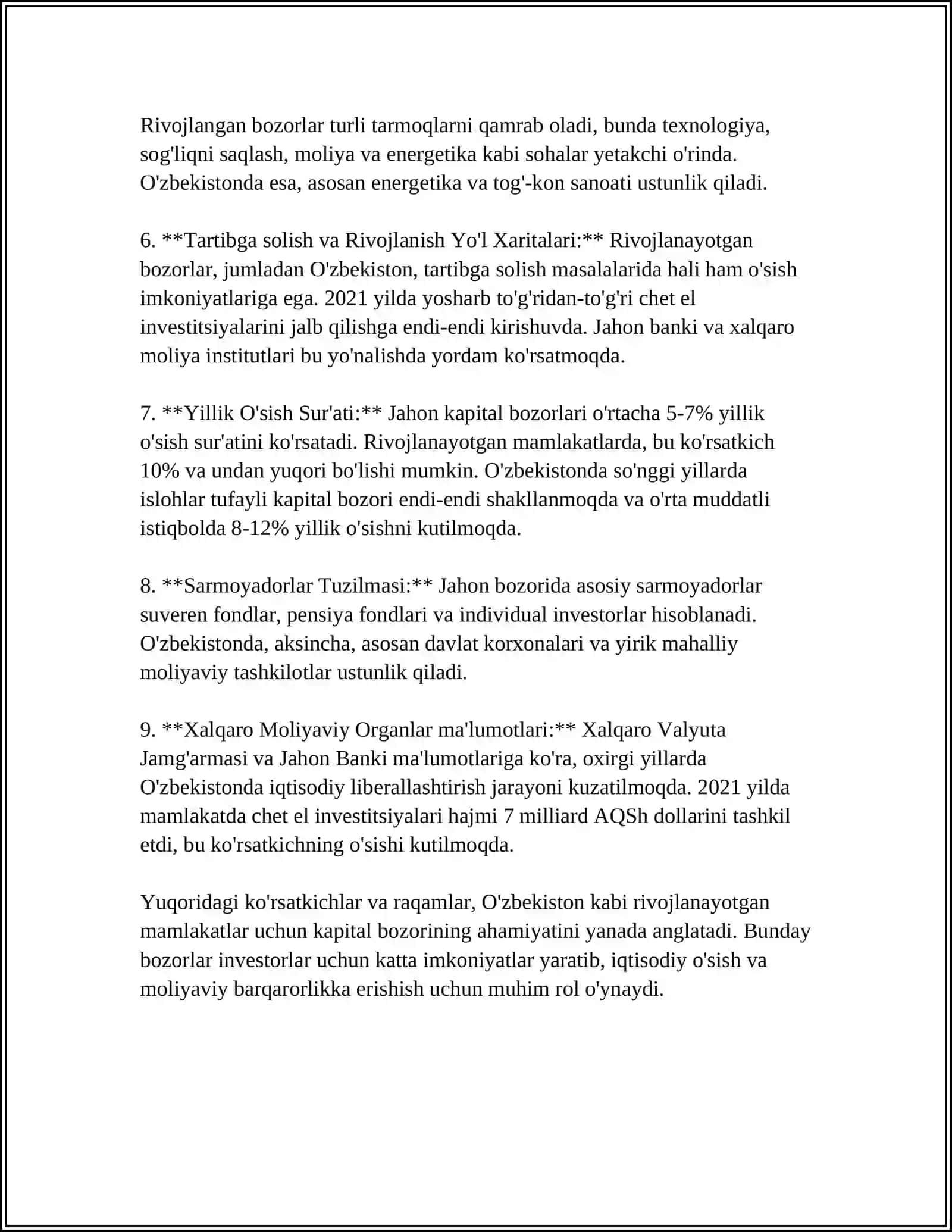 Kapital bozori tahlili 4