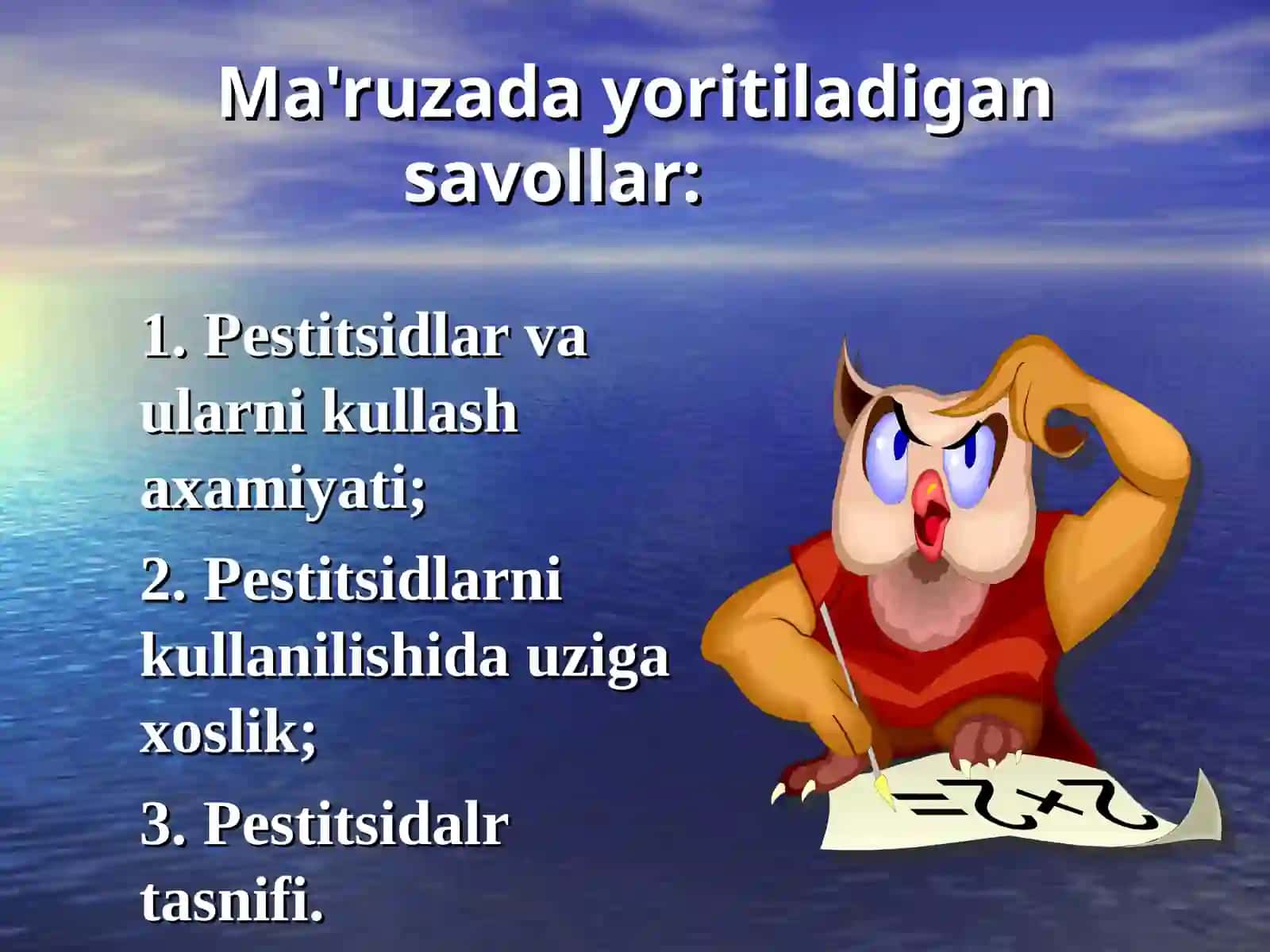 Pestitsidlar qo'llash bosqichlari va uning ta'sirini oldini olish choralari 4