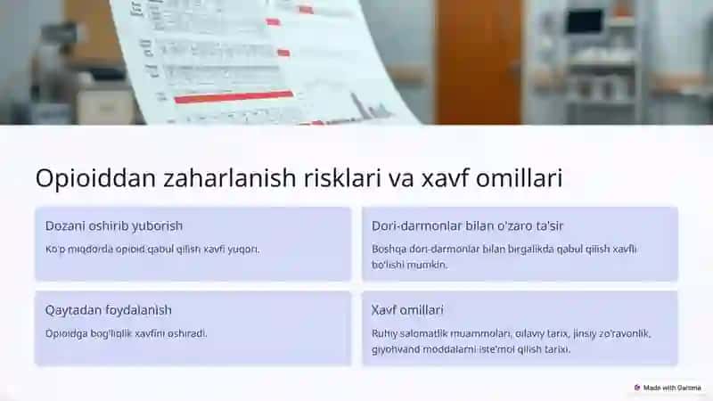 Opioiddan Zaharlanish 4