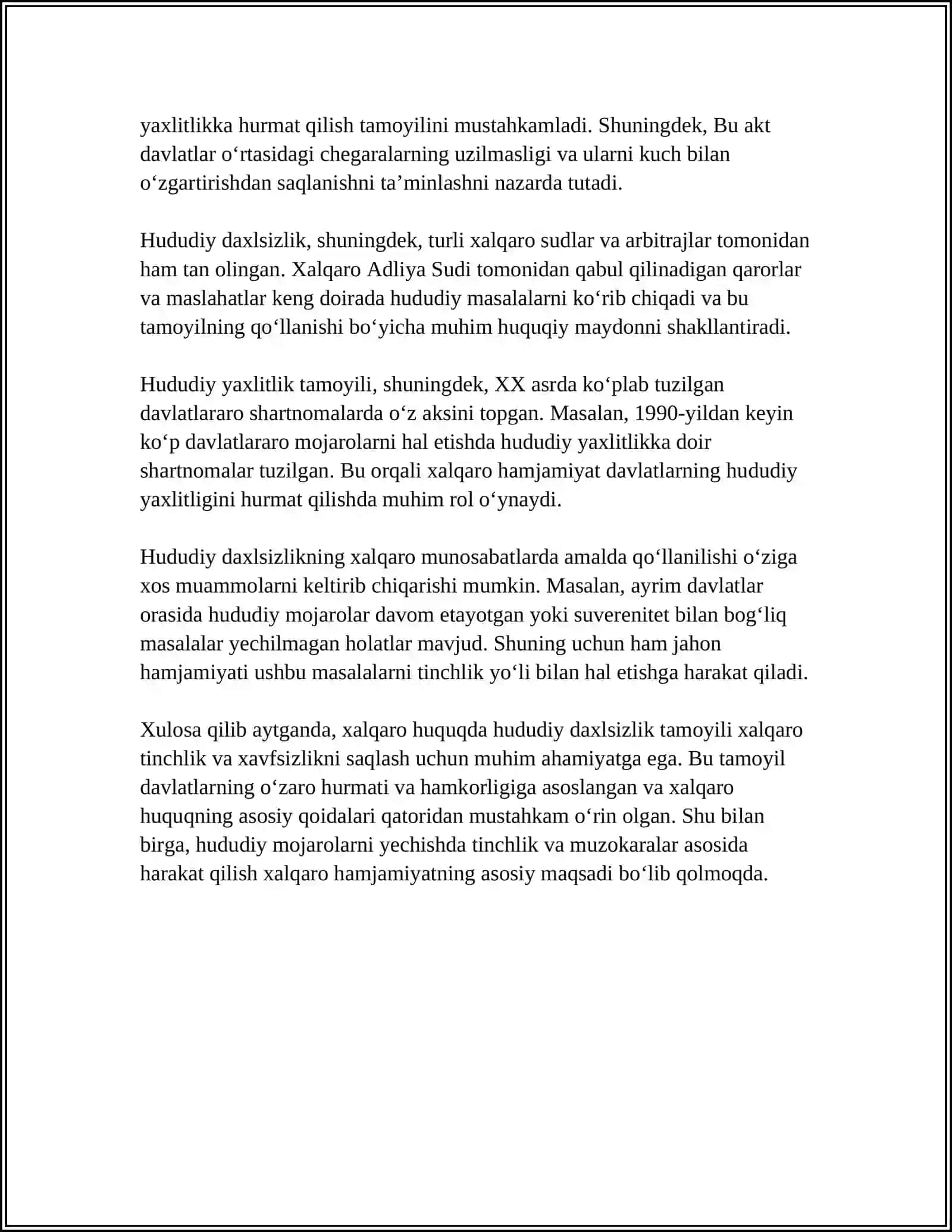 Xalqaro Huquqda Hudud va Aholi 4