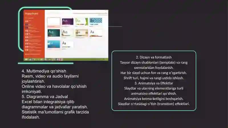 PowerPoint dasturi va uning imkoniyatlari 4