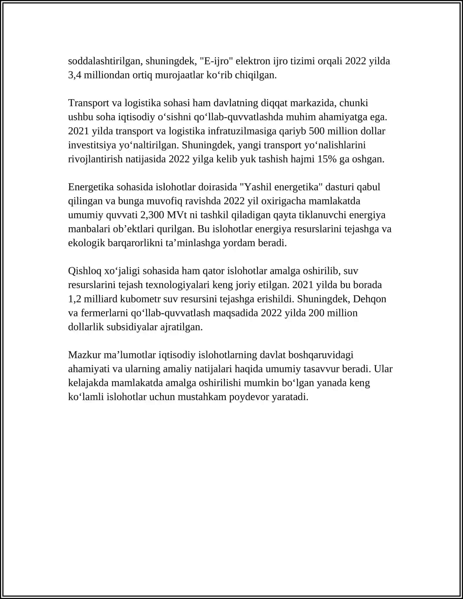 MUSTAQILLIK YILLARIDA DAVLAT BOSHQARUVI TIZIMIDA AMALGA OSHIRILGAN ISLOHOTLAR 4