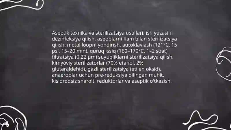 Aerob va anaerob bakteriyalarni sof hosilasini ajratish bosqichlari 4