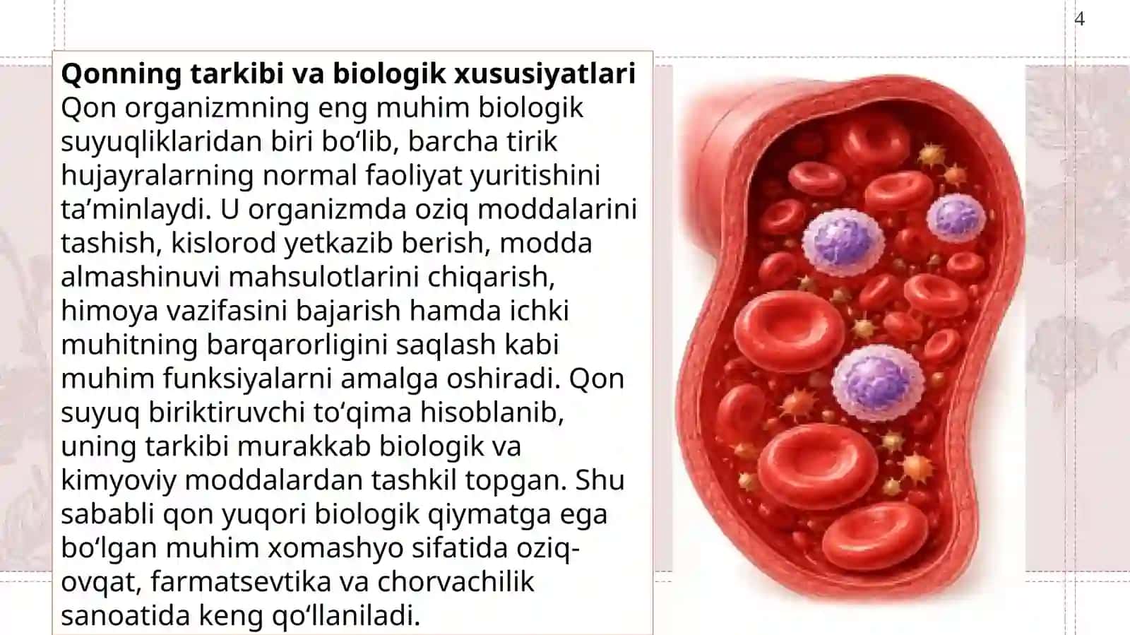 Qondan ozuqa moddalarini ishlab chiqarish. 4