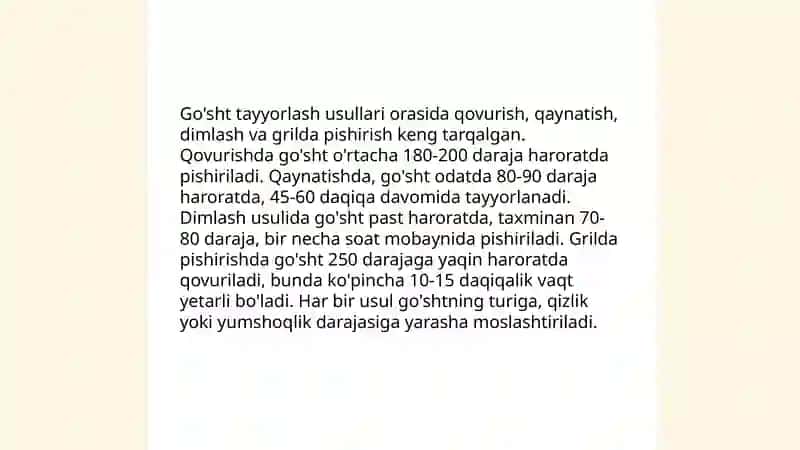 Go'shtdan Taomlar Tayyorlash Texnologiyasi 4