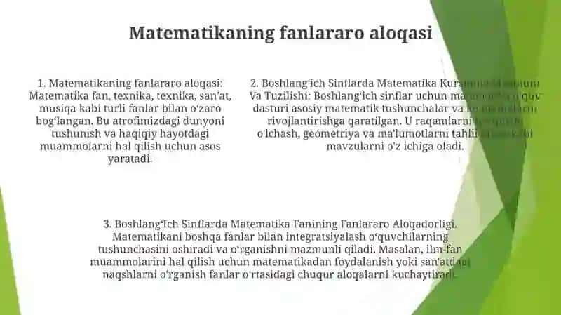 Boshlang'Ich Sinflarda Matematika Kursining Mazmuni Va Tuzilishi 4