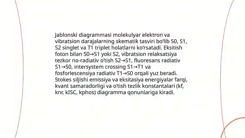 Molekulyar lyuminessensiyaning asosiy qonunlari 4