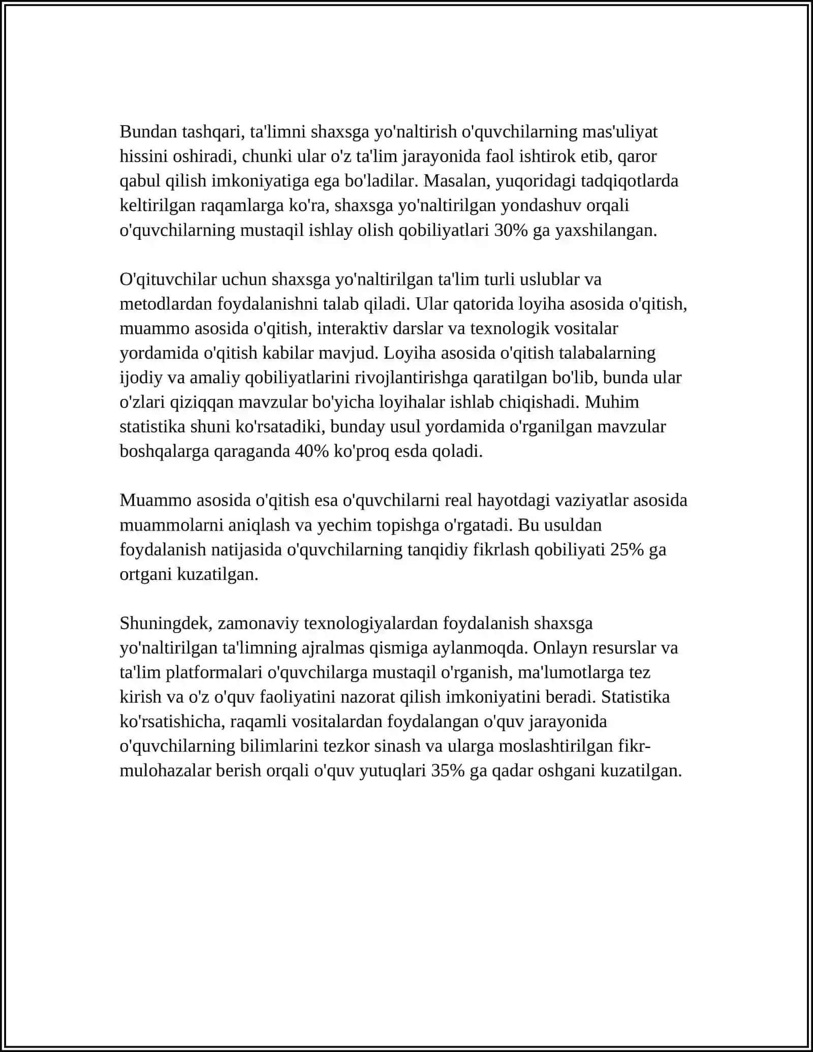 TA’LIMNING SHAXSGA YO’NALTIRILGAN TEHNALOGIYASI 4