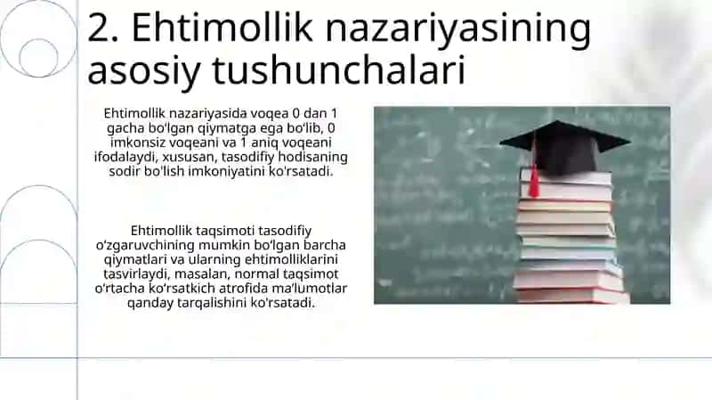 Ekonometrikada ehtimollar nazariyasi va matematik statistikaning asosiy tushunchalari 4