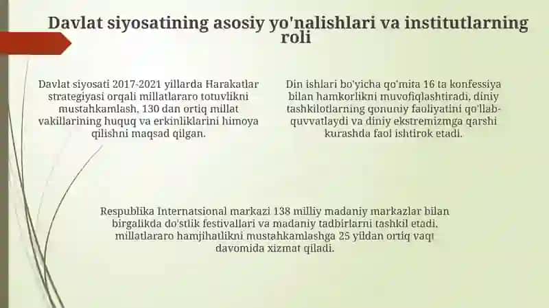O'zbekiston millatlararo va dinlararo munosabatlar 4