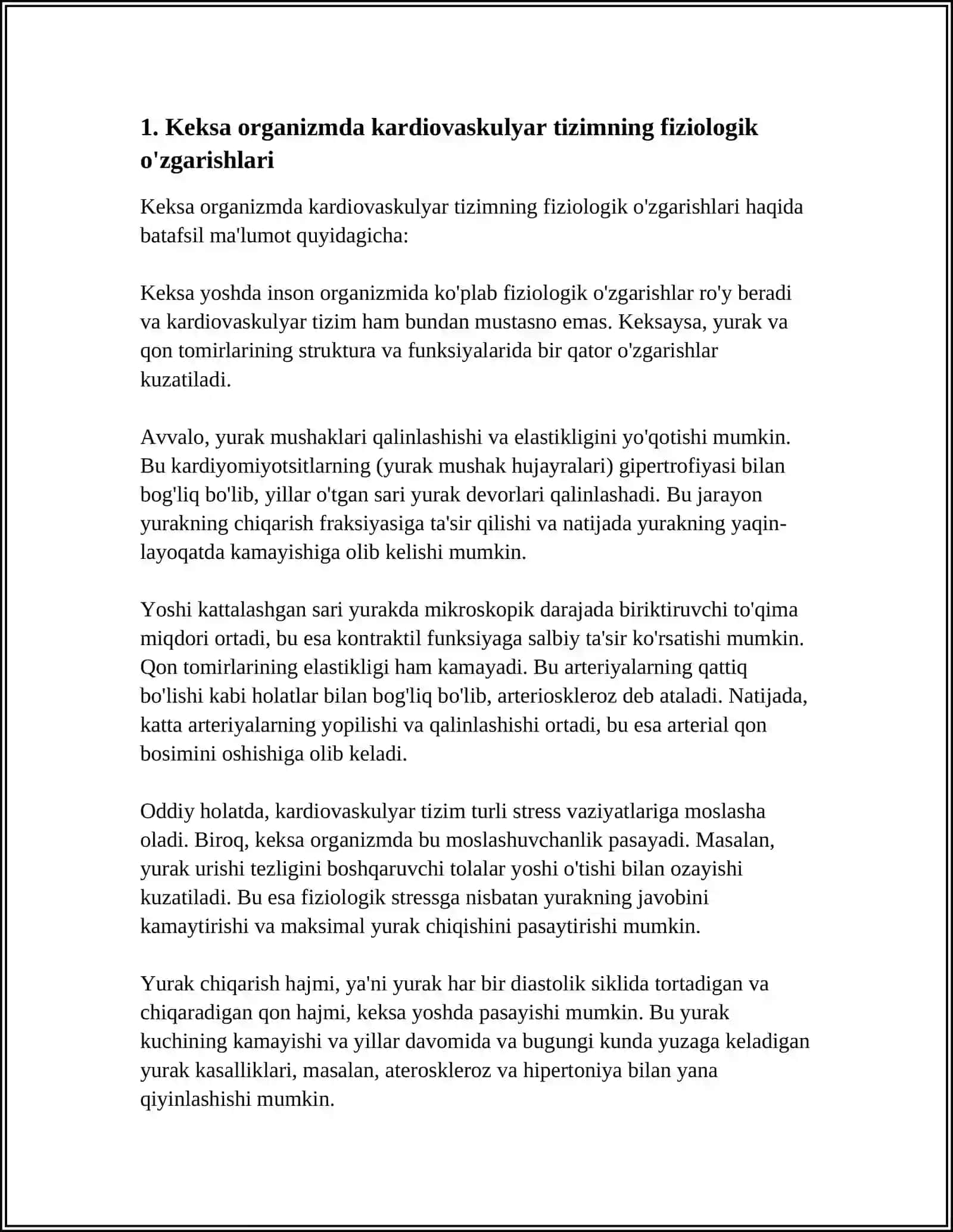 KEKSA BEMORLAR. KEKSA ORGANIZMNING FIZIOLOGIK XUSUSIYATI HAQIDA 4